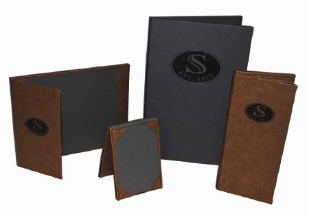 Custom Turned Edge Menu Covers Custom Turned Edge Menu Covers